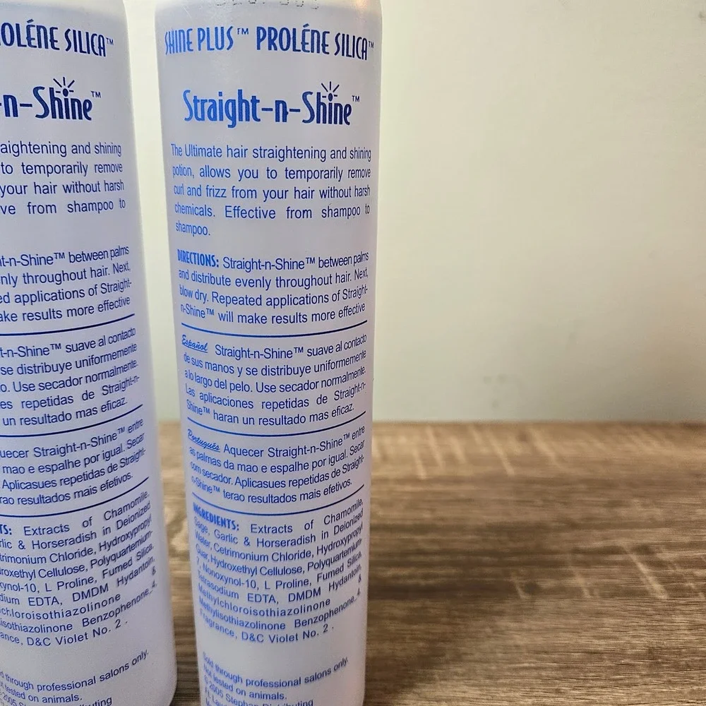 2pk Image Shine Plus Prolene Silica Straight-n-Shine Hair Straightener 10oz Each